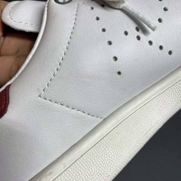 Adidas Raf Simons Stan Smith White Collegiate Burgundy Sneaker 6.5 - Picture 7 of 11